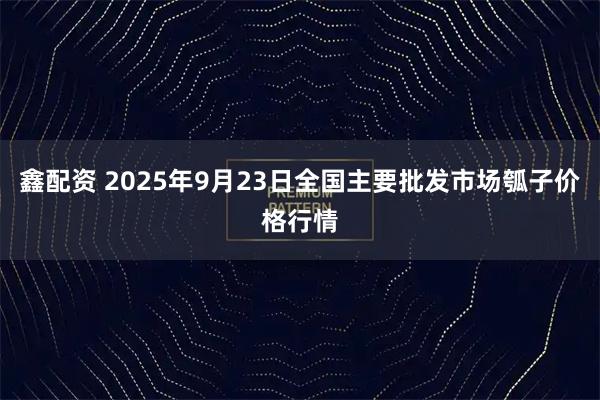 鑫配资 2025年9月23日全国主要批发市场瓠子价格行情